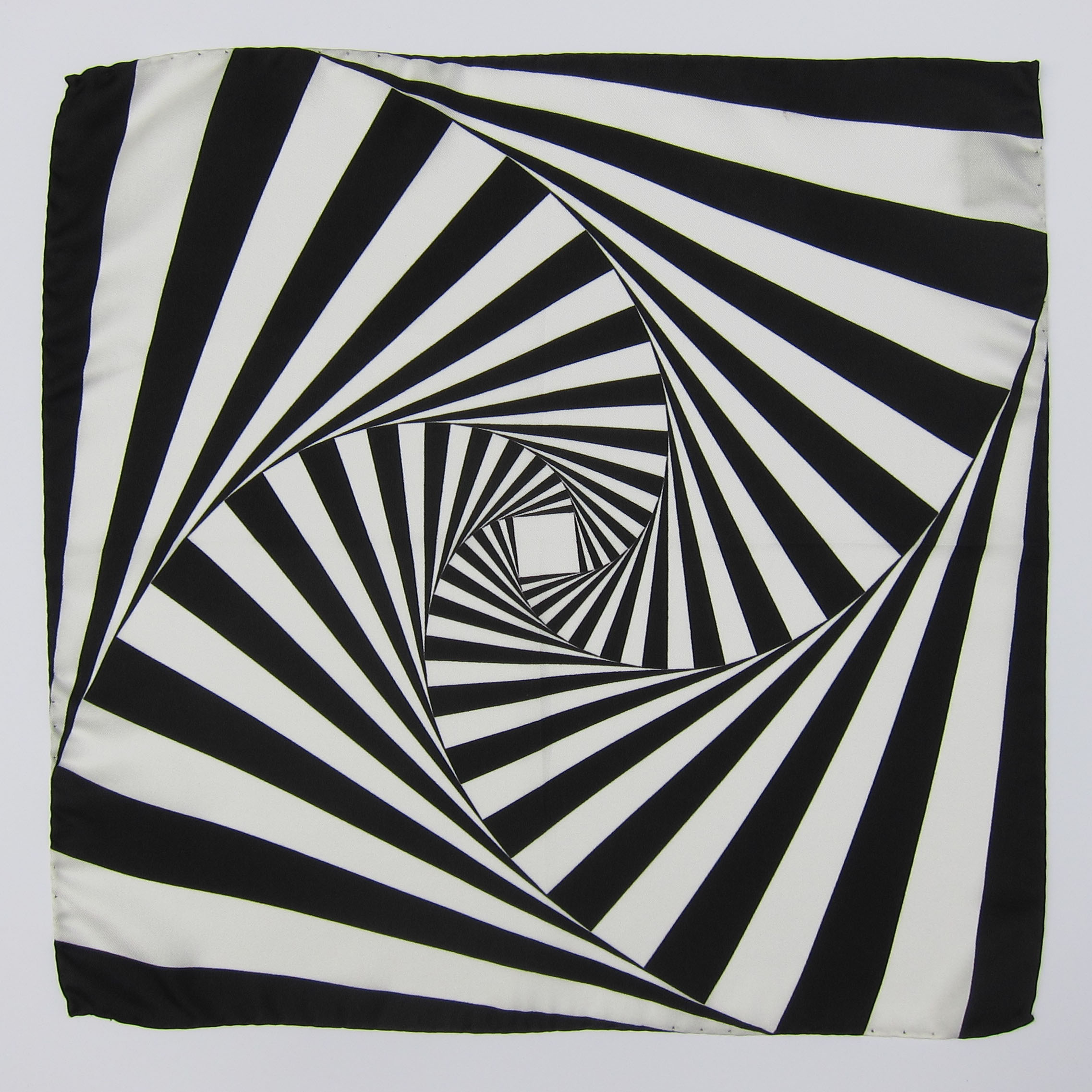 View Op Art Square Swirl pocket square